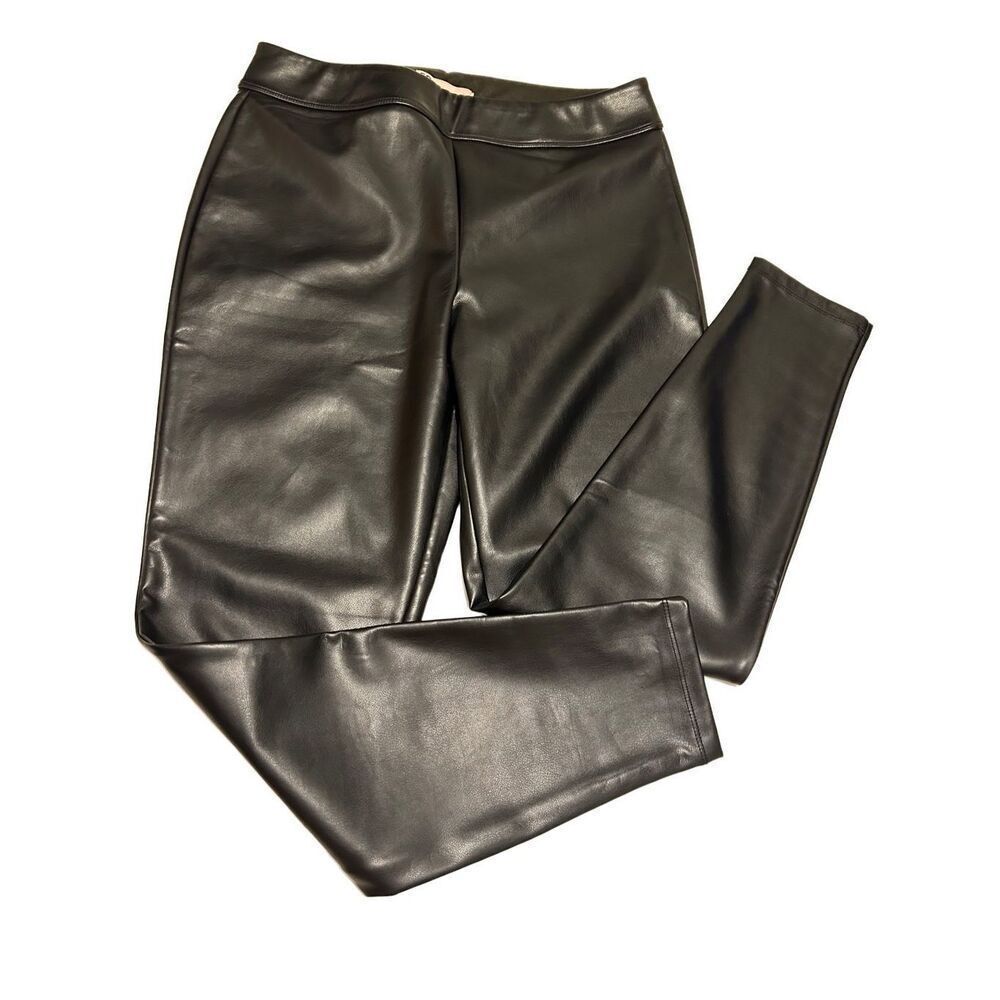 SO Faux Leather Trouser Pants High Rise Legging Slip On Women’s Size L